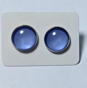Hand crafted periwinkle blue stud earrings